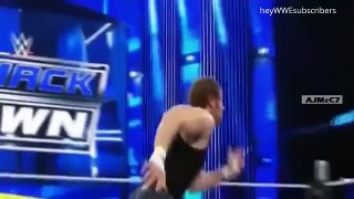 WWE Smackdown 2/18/2016 Roman Reigns and Dean Ambrose vs The Dudley Boyz