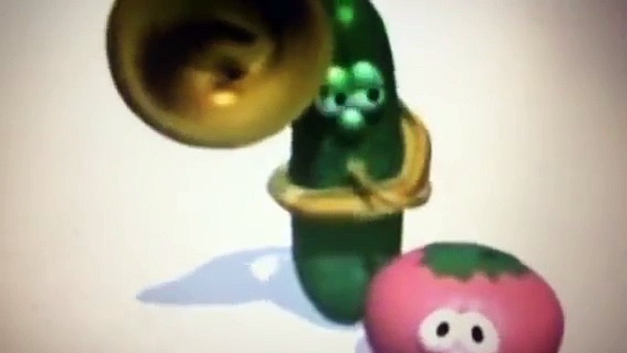 Barney the Dinosaur sings the Veggietales theme song!