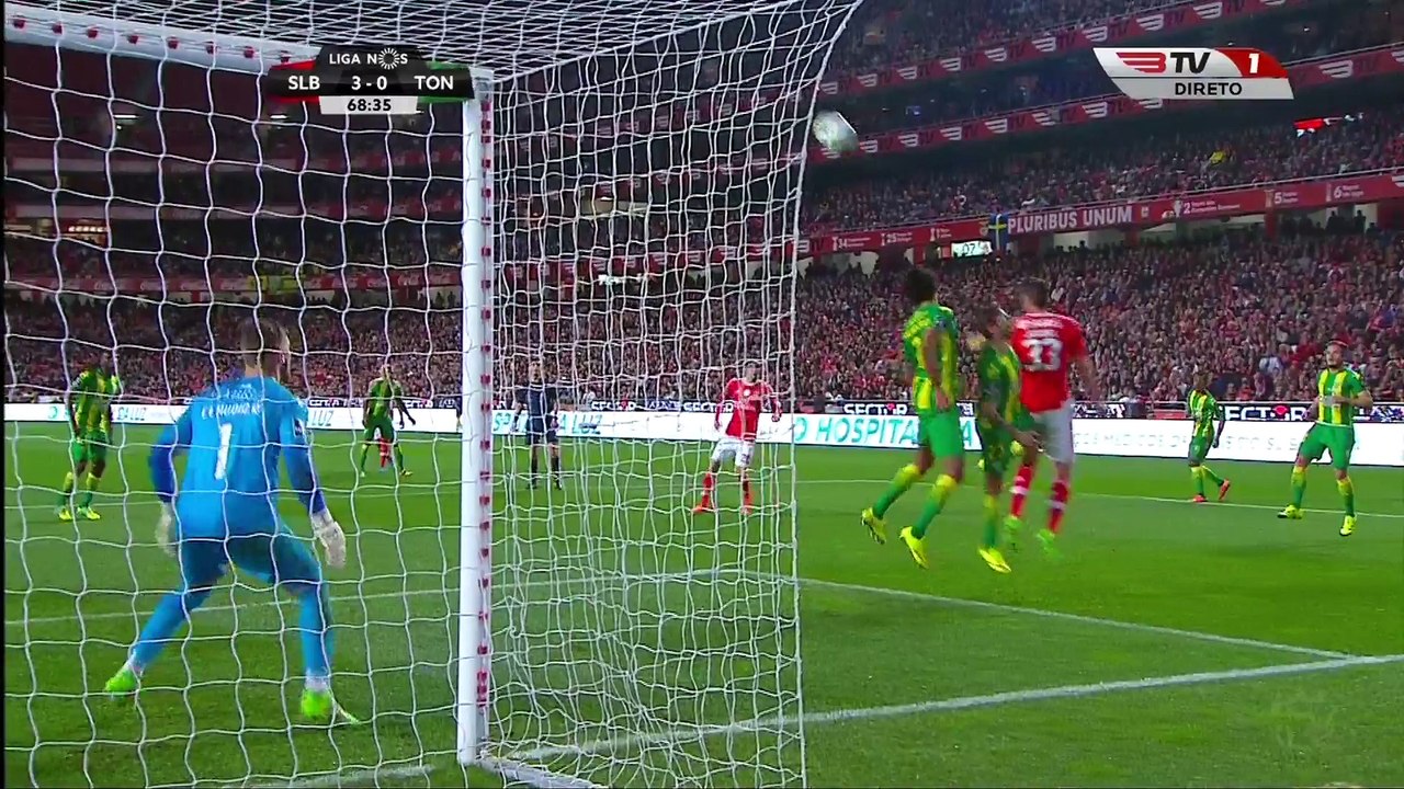 Jonas Goal HD - Benfica 3-0 Tondela - 14-03-2016