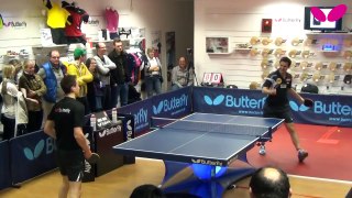 Timo Boll visiting Butterfly Store Moers