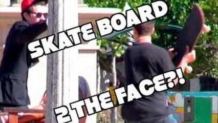 SKATEBOARD 2 THE FACE?! (YOUTUBE COMMENTS PRANK)