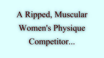 Super hot muscular woman flexing