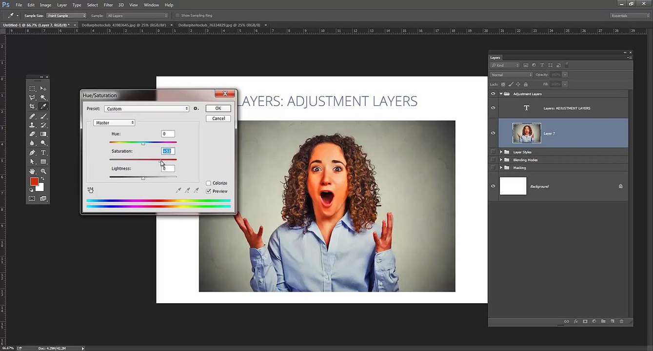 [Photoshop in 1 Hour] Lesson 09. AdjustmentLayers