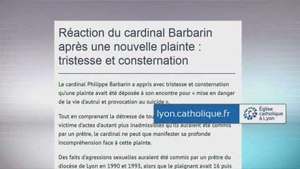 Le Cardinal Barbarin mis en cause dans une nouvelle affaire