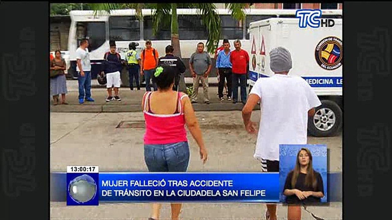 Accidente entre bus y moto