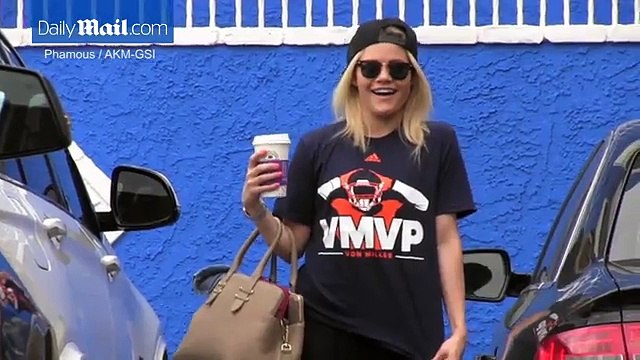 Witney Carson shows off VMVP t-shirt at DWTS rehearsals