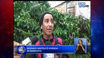 Incendio destruyó una vivienda en Babahoyo
