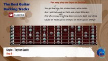 Style - Taylor Swift Guitar Backing Track with scale, chords and lyrics