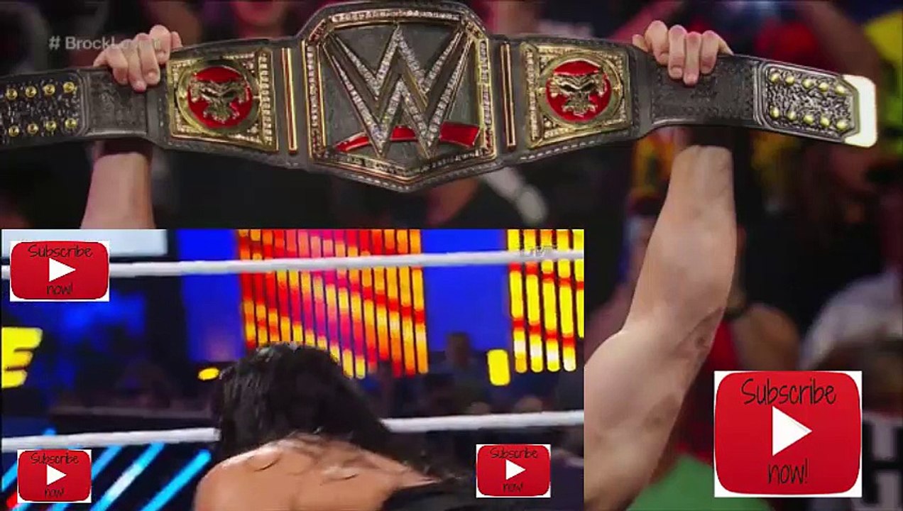 WWE fastlane 2016 roman vs brock vs dean