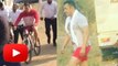 Salman Khan Shows His MUSCLED BODY In SEXY Red Shorts On SULTAN Sets