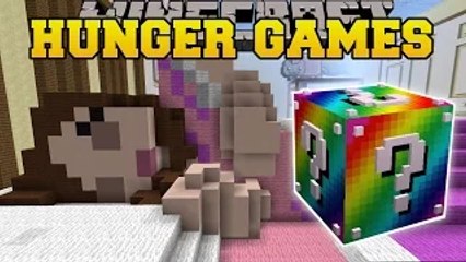 PAT AND JEN PopularMMOs Minecraft: GAMINGWITHJEN'S BEDROOM HUNGER GAMES - Lucky Block Mod