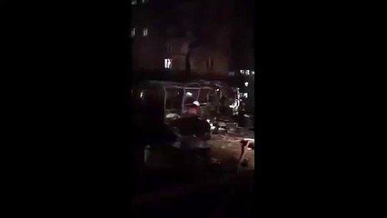 Ankara patlaması sonrasında servis araçlarına en yakın görüntüler YENİ