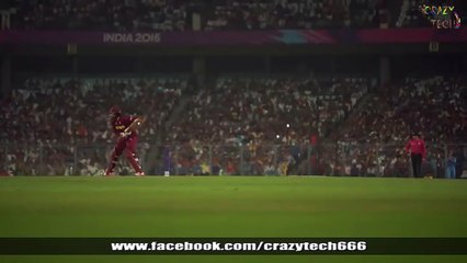 Chris Gayle Bowled by Bumrah in warm up match India v West Indies Mar 10, 2016 t20 world cup