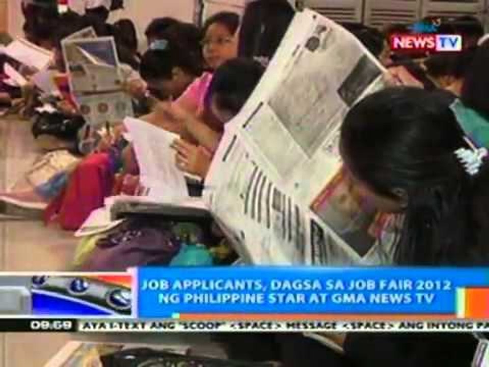 NTG Job applicants, dagsa sa Job Fair 2012 ng P...