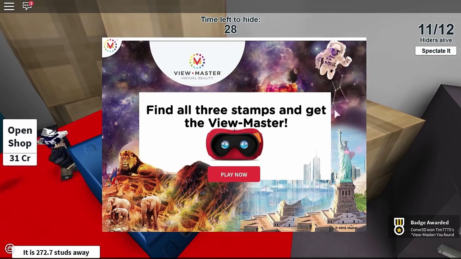 How To Get The View Master Lion Stamp Roblox Event Video Dailymotion - roblox 2015 studs