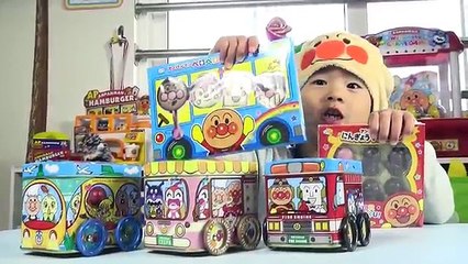アンパンマン ペロペロチョコ たのしいのりもの缶 つなげて遊べる!! おもちゃ Anpanman Lollipop Chocolate