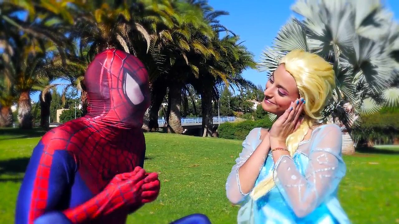 Spiderman vs Venom vs Frozen Elsa - Spiderman Dream in Real Life - Superheroes Movie