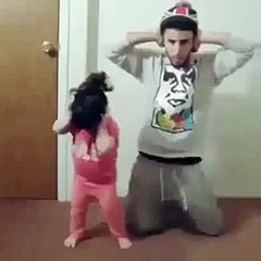 Cute Baby Copying Father's Actions Video