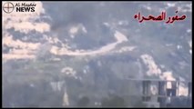 Syrian Army destroys a truck for rebels loaded with weapons in Latakia