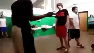 two boys fight crazy in school USA