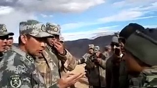 china army and india army fighting in border of India and Tibet