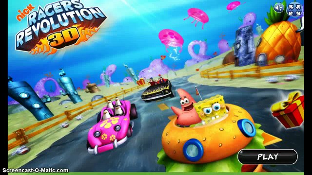 Nıck Racers Revolutıon 3D SPONGEBOP and PATRICK Speed demon AANG and MOMO gleder kart game