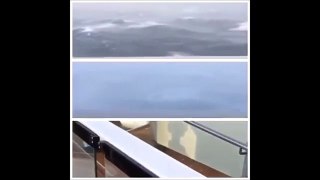 Moment Royal Caribbean cruise ship caught in storm Filmed by passenger in Anthem of the Se