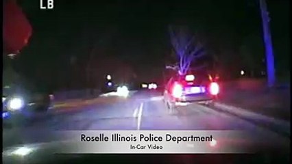 Ivre, elle roule avec un arbre de 4 mètres encastré dans son pare-choc avant