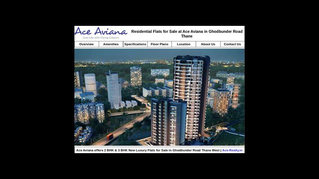Residential Properties for Sale at Ace Aviana in Ghodbunder Road Thane