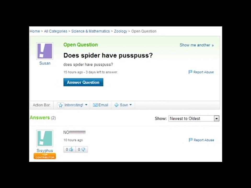 Does spider have pusspuss-