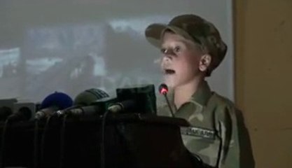 Listen to this Awesome Speech of a Kid infront of Pak Army