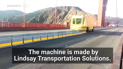 Guardate come riescono a spostare le corsie delle autostrade in pochissimo tempo e senza pericolo!