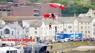 Dramatic Footage Of Red Devil Parachutists Life Saving Catch Of Team Mate After Canopy Fai