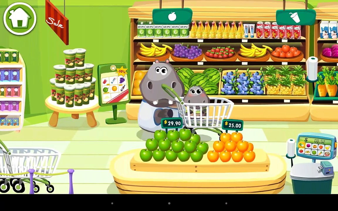 Dr Panda Supermarket - gameplay video for Kids - Развивающий мультик (игра). Childrens ca