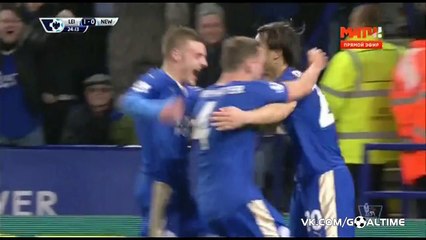 Лестер - Ньюкасл 1 - 0. Супер-гол Окадзаки через себя 14-03-2016