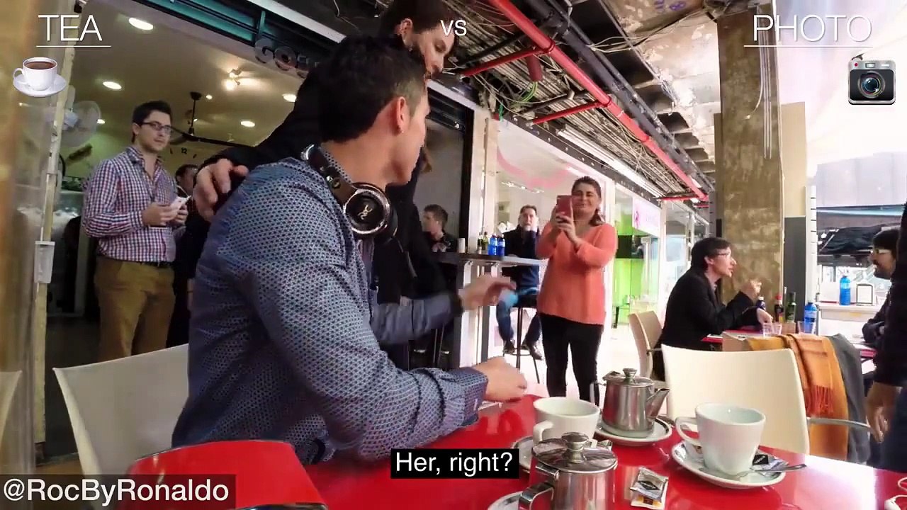 Cristiano Ronaldo Surprise People in Coffee Shop - FULL VERSION