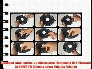 Empaque para tapa de la cubierta para Thermomix TM31 Vorwerk 31 NUEVO TM Silicona negra Plástico