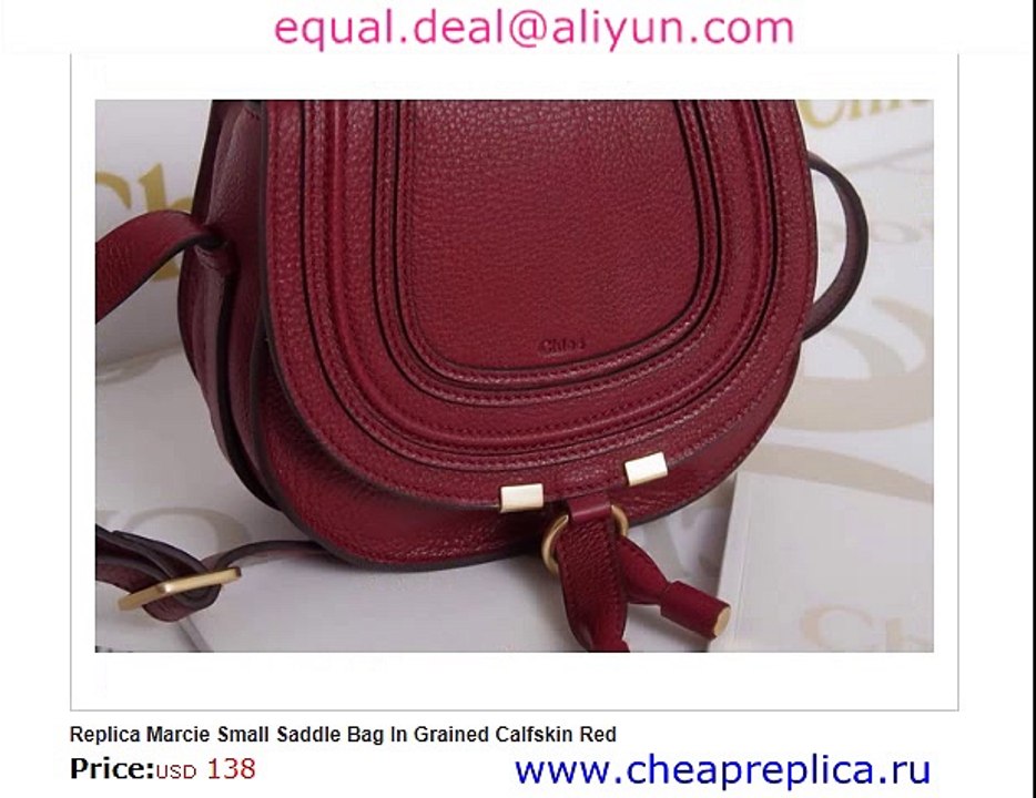 Marcie Small Saddle Bag In  Red Leather for Sale