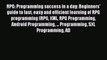 Read RPG: Programming success in a day: Beginners' guide to fast easy and efficient learning