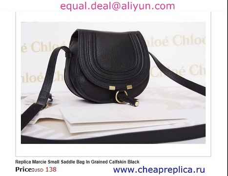 Marcie Small Saddle Bag In Black Real Leather for Sale