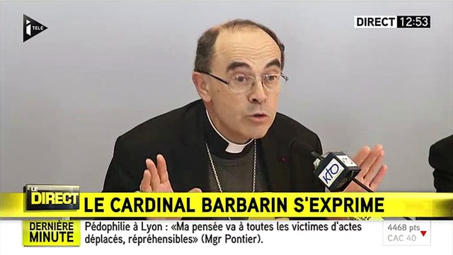 Mgr Barbarin : je n'ai jamais couvert des faits de pédophilie