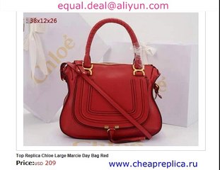 Chloe Large Marcie Day Bag Red Leather for Sale