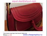 Chloe Hudson Large Bag in Red Leather Replica for Sale