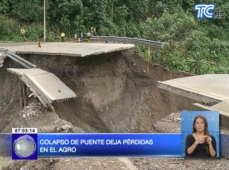 Colapso de puente deja pérdidas en el agro