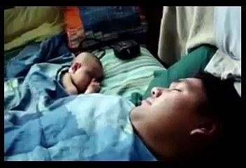 Baby Scared By Snoring VERY FUNNY