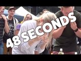 Model Destroys Sausage Eating Competition