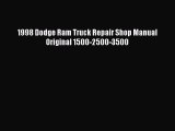 PDF 1998 Dodge Ram Truck Repair Shop Manual Original 1500-2500-3500 Free Books