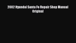 Download 2002 Hyundai Santa Fe Repair Shop Manual Original  Read Online