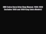 PDF OMC Cobra Stern Drive Shop Manual 1986-1993 (Includes 1988 and 1989 King Cobra Models)