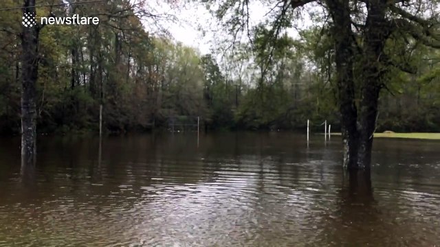 Storm chaser footage of major flooding in Louisiana and Texas